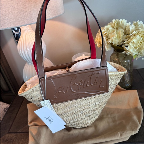 Christian Louboutin straw and leather bag - Picture 13 of 15